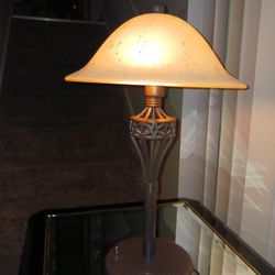 Light Source Ls3357- H Rare 😍 Brass/ Scarvo Shade Lamp Beautiful Vintage Mint 