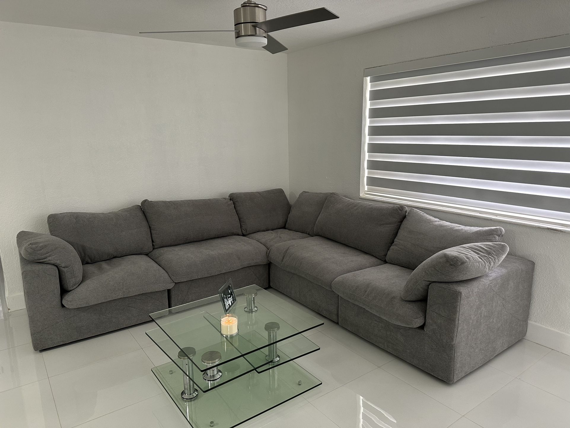 Modular Sectional Grey - 5 Piece
