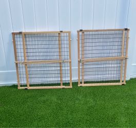 North States Extra-Wide Wire Mesh Wood Safety Gate (31” Tall up to 50” wide)