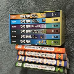 Dairy Of A Wimpy Kid And Dog Man Books