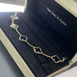 Van Cleef & Arpels - Vintage Alhambra bracelet, 5 motifs, Onyx (Black Stones) ⚫️  