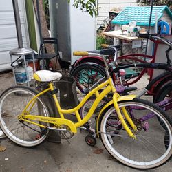 Yellow cruiser bike