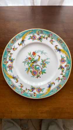 Vintage Minton Sinclair 10 1/4" Plate  Birds Flowers