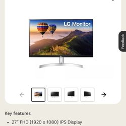 LG 27" 27MN60T-W Class FHD IPS Monitor