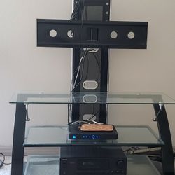 Glass. Metal TV Stand