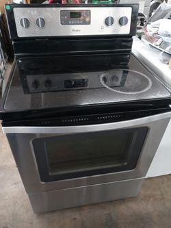 Whirlpool stainless steel glasstop stove - Free delivery