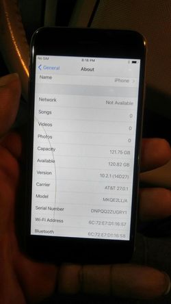 Iphone 6s 128gb unlocked for any service cracked screen