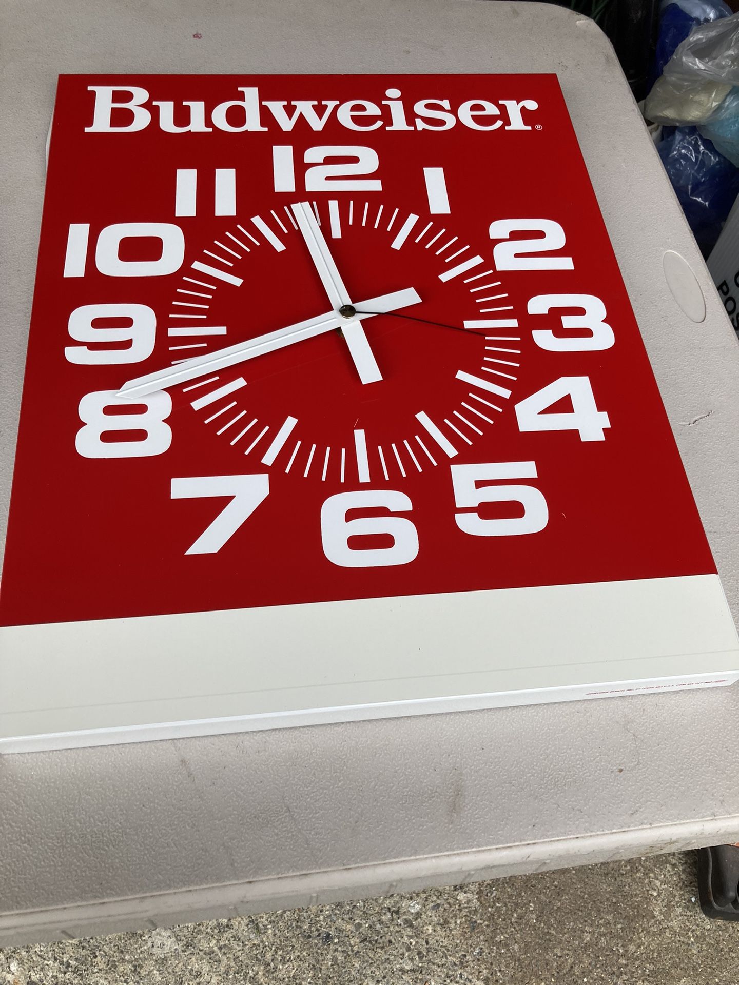 Budweiser Metal Clock