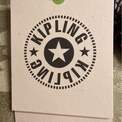 Kipling Bold Leaf Red Wristlet Wallet