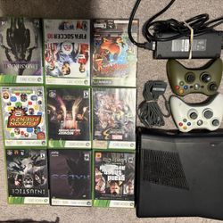 Xbox 360 + 9 Games (hablo Espanol)