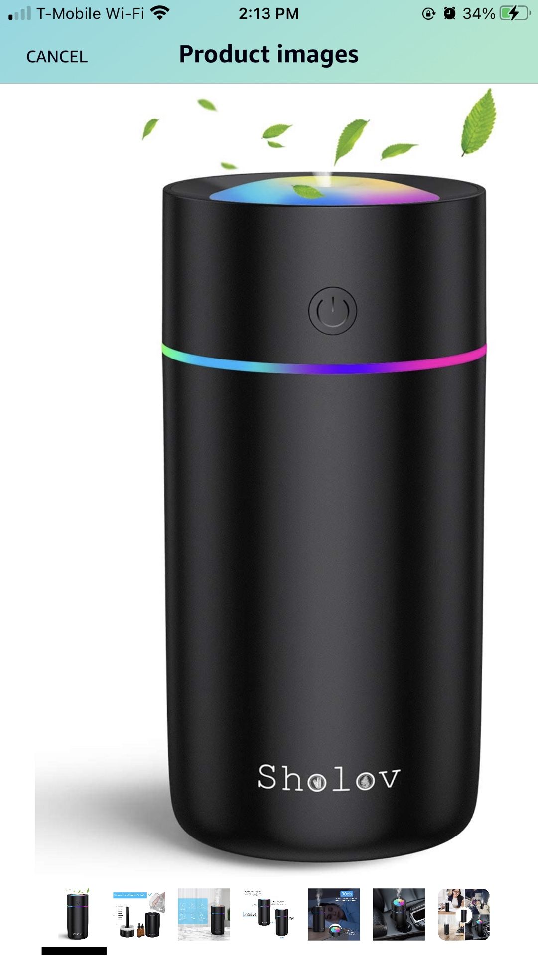 Portable Car Humidifier 320ml Mini Humidifier