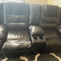 $1500 8 Piece Leather Sofas 