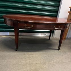 Imperial Vintage Genuine Mahogany Round Coffee Table Real Wood