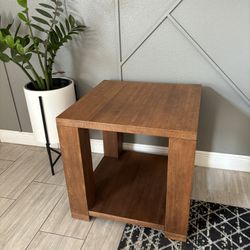 Large Square Wood End Table 