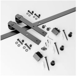 3 .3 Ft Black Bifold Barn Door Hardware 