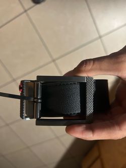 Black Ratchet Belt Buckle with Strap