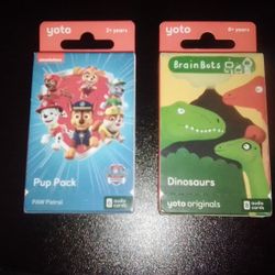 YOTO AUDIO PACKS-PAW Patrol Pup Pack & BRAINBOTS DINOSAURS Audio Pack