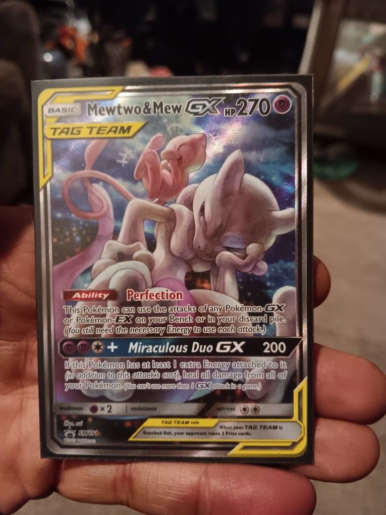 Pokemon Card Mewtwo & Mew GX PROMO SM191