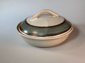 Hand made ceramic bowl with lid