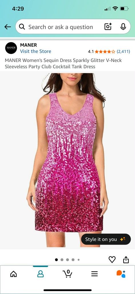 Short Beautiful light and dark pink dress