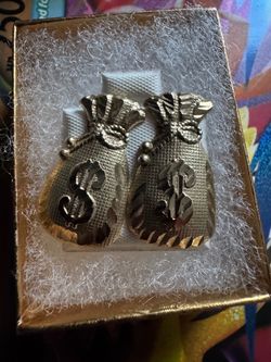 10k Money Bag Earrings