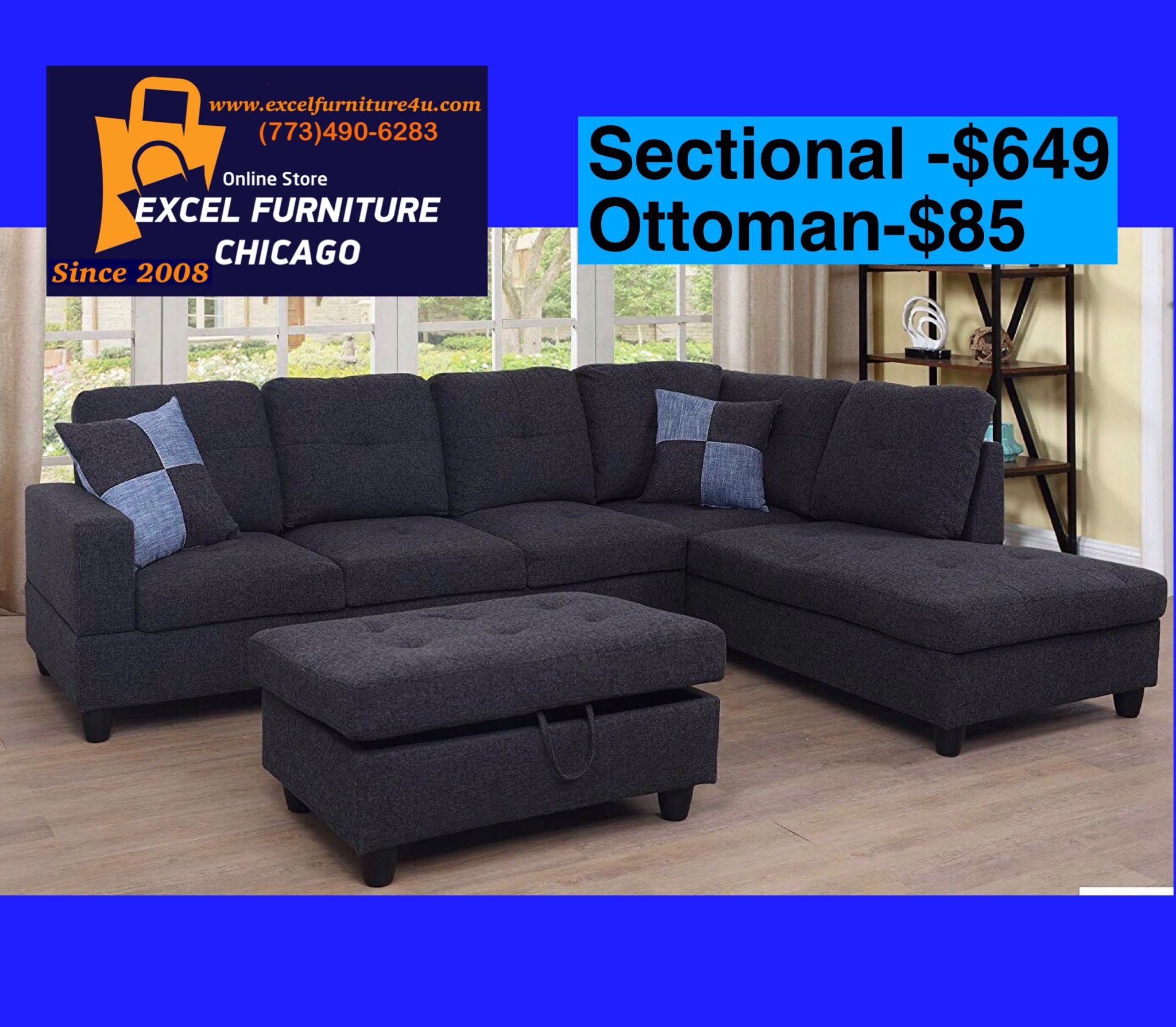 🎈Free Delivery—Brand new sectional sofa couch
