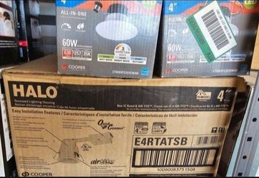 (6) Halo 4" Recessed Lights With Housing 3K-5K