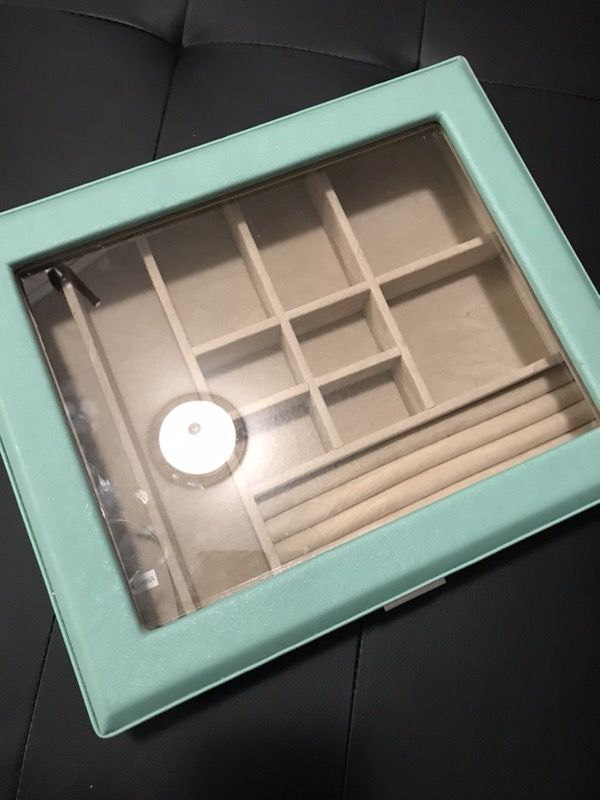 Tuscan Design Jewelry Box - Porcelain Blue Brand New - with lock and key