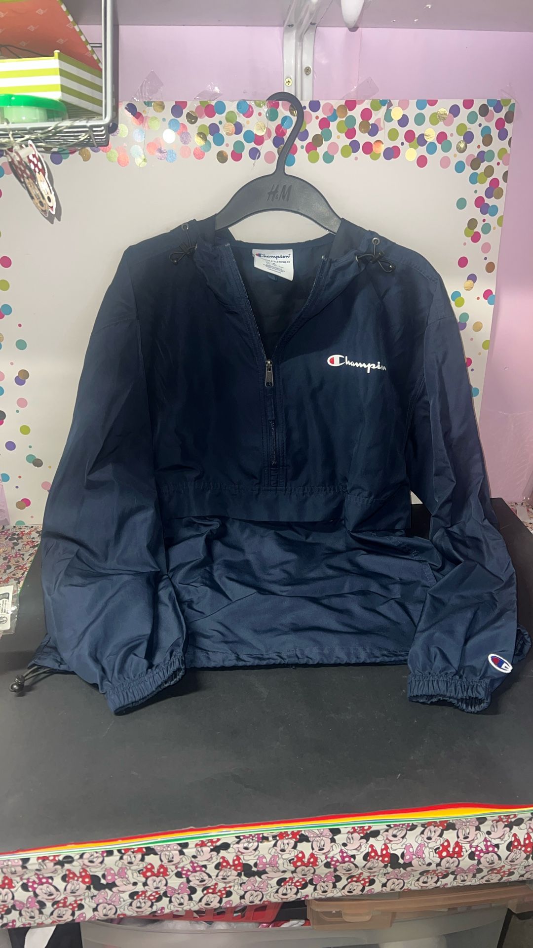 Men’s Champion Hoodie Windbreaker Rain Jacket Size M