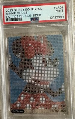 PSA 9 Minnie Mouse Lattice Double Side Graded Collector Card 2023