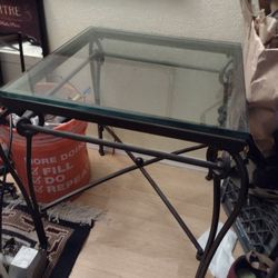 Glass Dark Cooper Look Table