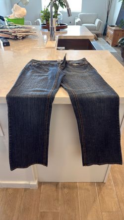 Dark Wash Straight Leg Denim Jeans