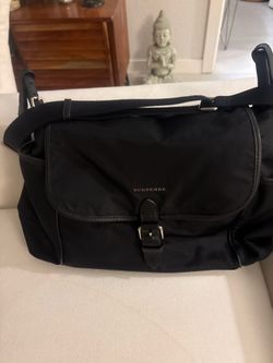 Burberry Diaper Bag / Messenger Bag – Black (Authentic)