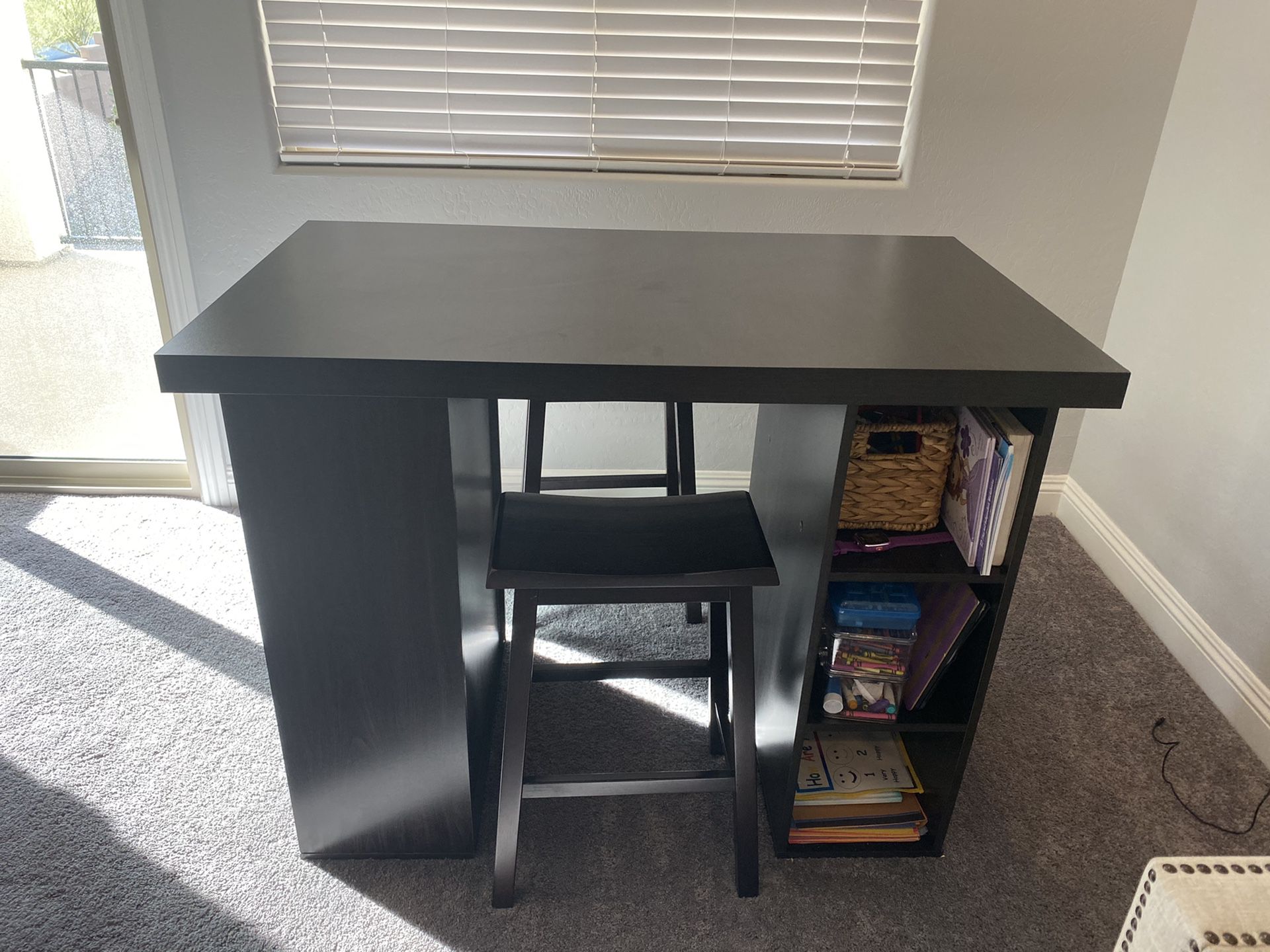 Project table and two stools
