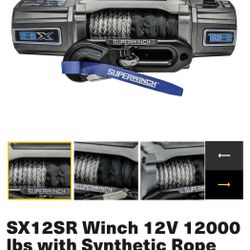 Superwinch SX12SR Winch 12V 12000 Lbs With Synthetic Rope