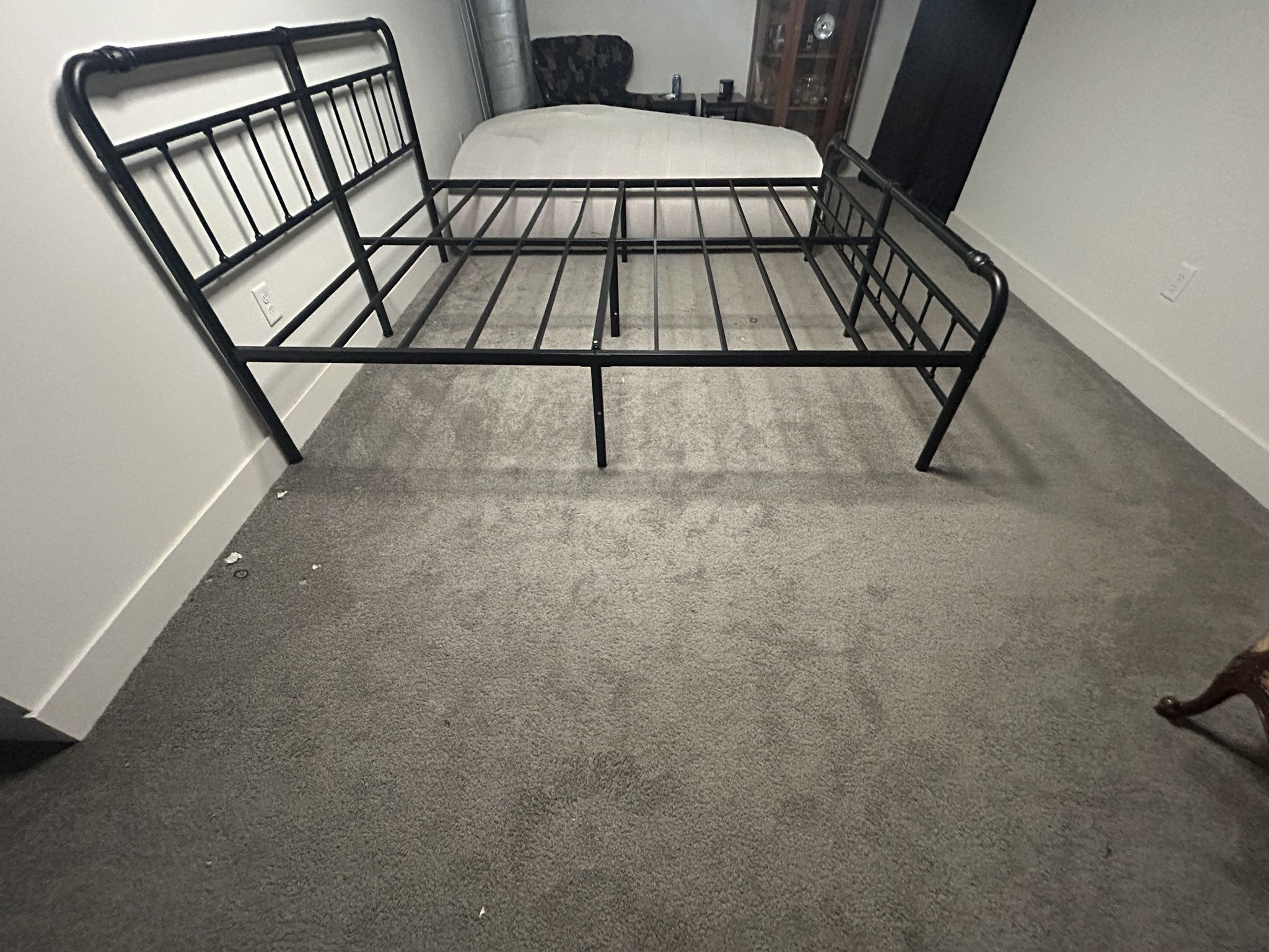 California King Bed Frame with Headboard and Footboard - 18 Inch Metal Platform