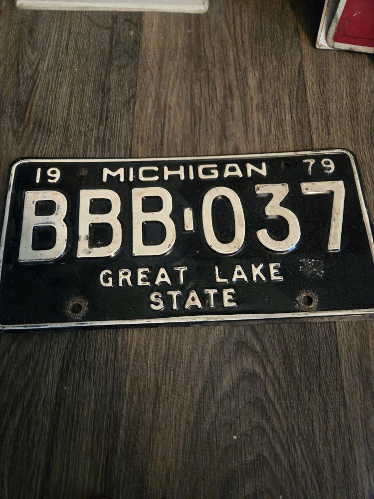 Vintage Michigan Great Lake State License Plate 