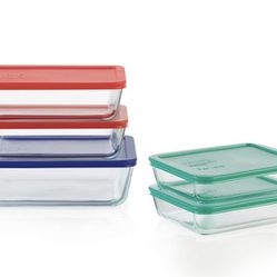 Brand New Pyrex Meal Prep Glass Food Storage Containers 10 Piece