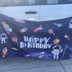 Happy Birthday Banner ( Space Themed)