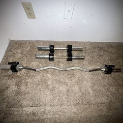 Customizable Curl Bar And Dumbbells