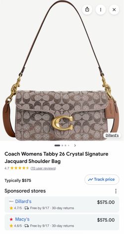 Coach Crystal Tabby 26