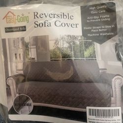 2- OVERSIZED SOFA AND LOVESEAT REVERSIBLE COUCH COVERS