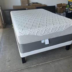 Full Size Mattress, Box Spring, And Bed Frame