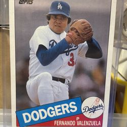 1985 Topps FERNANDO VALENZUELA Dodgers Oversize Jumbo Baseball Card 