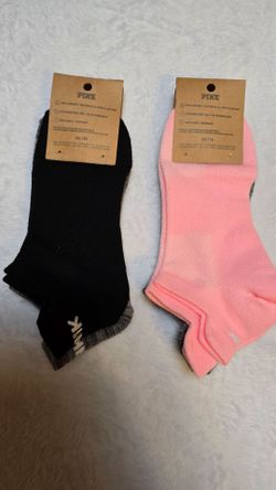 Brand New Victoria's Secret Pink VS Gray Black Socks $10.00 Per Pack