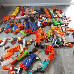Nerf Guns. 