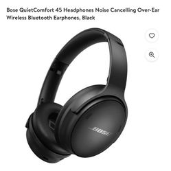 BOSE QuietComfort 45 Noise-Canceling Wireless over-Ear Headphones (Black) > AirPods IPhone Sony Panasonic SkullCandy