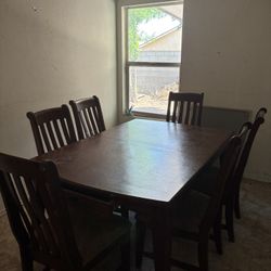 6 Chair Wood Table!