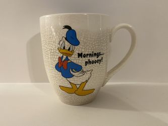 DISNEY DONALD DUCK HALLMARK 2008 MORNINGS PHOOEY! LARGE COFFEE MUG