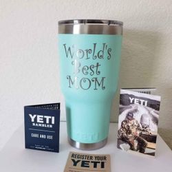  
Laser engraved yeti tumbler 30oz (World's Best Mom 